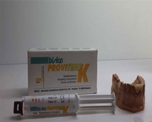 روکش موقت با پایه کامپوزیتی(به صورت سرنگ 5 میل)